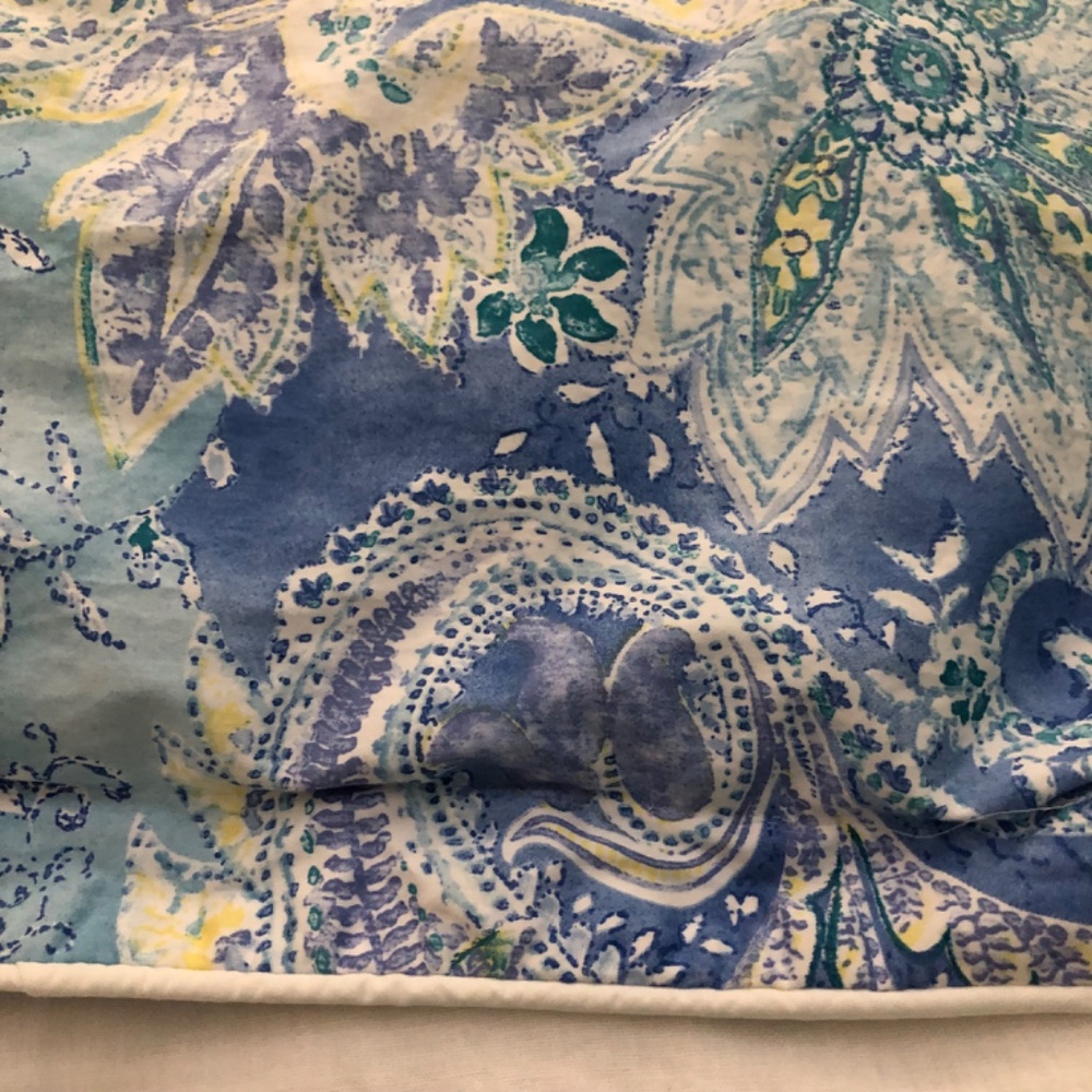 Ralph Lauren euro pillow sham Jamaica paisley 100% cotton sateen Italy USA